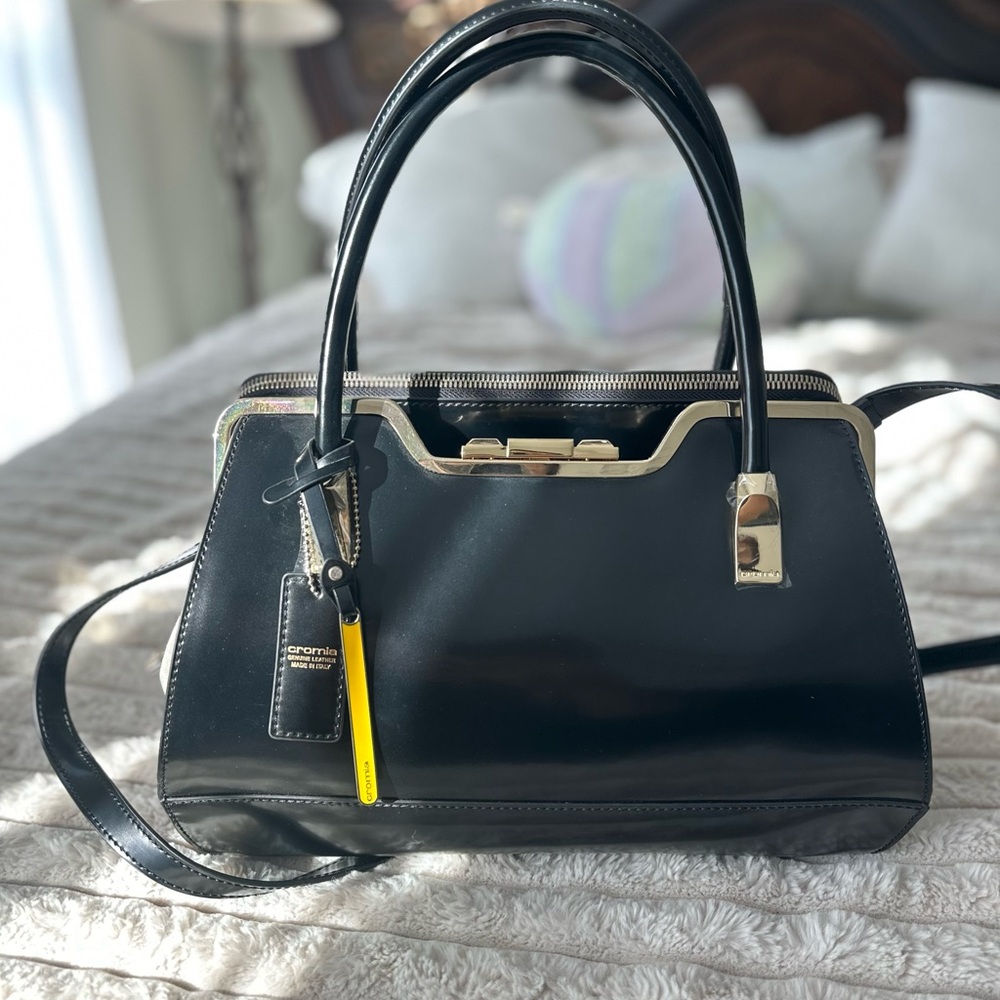 Black Leather Handbag